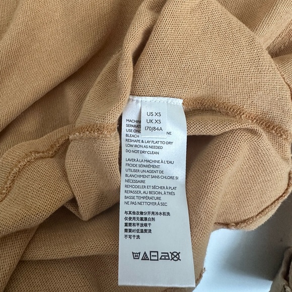 We the Free Long Sleeve Thermal Top V-Neck XS Small Mustard Yellow - Picture 5 of 5